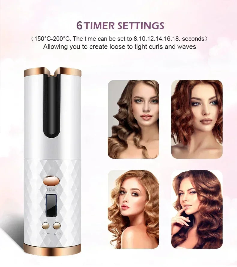 Wireless Automatic Hair Curler